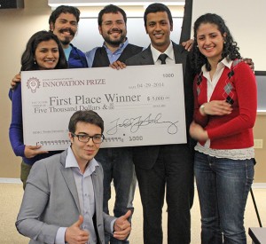 This semester’s grand prize of $5,000 was awarded to an app called ‘Alfred’ which, according to its creators Mohammed Ameen, Maalej Ishaan Biswas, Richanka Prabbu and Eric Villasenor, “simplifies your shopping experience, manages your pantry and suggests recipes intelligently.”